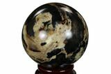 Black Opal Sphere - Madagascar #168581-1